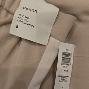 ARITZIA BABATON Conan Beige Slim Ankle Pants